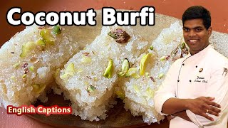 Coconut Burfi Recipe in Tamil | Easy Coconut Sweet recipes | CDK#184 | Chef Deena's Kitchen
