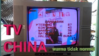 Memperbaiki tv china warna dominan merah