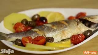 Levrek në tavë me patate - Fish casserole with potatoes