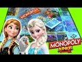 FROZEN Monopoly Junior FAMILY GAME NIGHT!  Kids Board Game Unboxing & Toy Review Disney Frozen