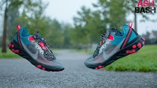 react element 87 solar red on feet