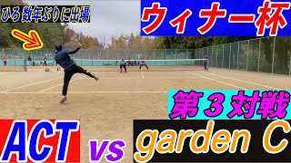 【ウィナー杯】 工藤・佐藤（ACT）vs  garden C 第３対戦#ソフトテニス #ウィナー杯#actacademy