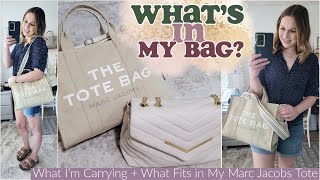 What's In My Bag? | What Fits In My Small Marc Jacobs Tote Bag W/ Organizer | WIMB | Lindsey Loves