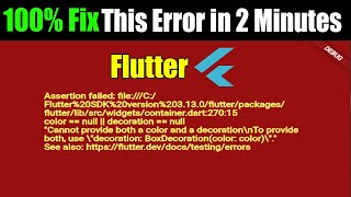 Assertion failed error | color == null || decoration == null | Cannot provide both a color and deco