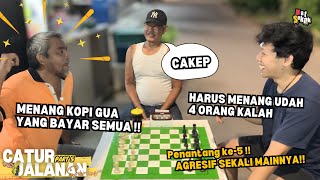 AGRESIF DARI AWAL ! AKHIRNYA BAPAK BAJU ORANGE TURUN JUGA! PENANTANG KE 5 LAPAK ANTV ! Catur jalanan