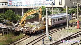 EMU100型 自強號列車 報廢車廂拆除作業 （2012.7.17 北新竹）