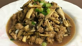 #881-1 stir fried mushrooms - 느타리버섯볶음