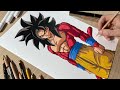 Drawing Goku Super Saiyan 4 • Time Lapse