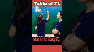 Easy Table Trick🔥| Table of 71| Maths Trick for Fast Calculation| Vedic Maths #ytshorts #shorts #fun