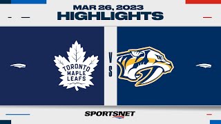NHL Highlights | Maple Leafs vs. Predators - March 26, 2023