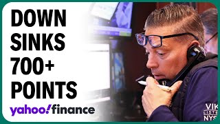 Dow sinks 700+ points as recession fears grow