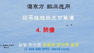 복령계지백출감초탕 의안4  폐위(肺痿) 상한론 임상응용 밴쿠버 달빛한의원 김동영 한의학 광장