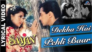 Dekha Hai Pehli Baar Song With LYRICS | Saajan | Salman Khan, Madhuri Dixit |#shortsfeed #shorts
