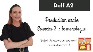 Delf A2 /Production orale : exemple de monologue sur le thème du restaurant. (avec sous-titres)