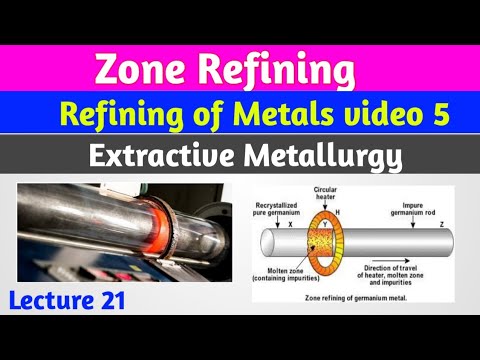 Lecture 21 - Zone Refining//Refining Of Metals//हिंदी #refiningofmetal ...