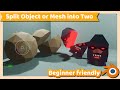 Blender Tutorial : Split or Separate Mesh into Two in Blender 2.93 ( Bisect Tool )