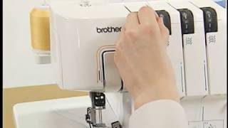 [BrotherSupportSewing] (Overlock Machine / ロックミシン)  Threading / 糸通しの方法