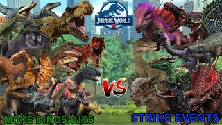 More Dinosaurs vs Strike Events - Jurassic World Alive