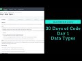 Data Types || HackerRank || Day 1 || Python