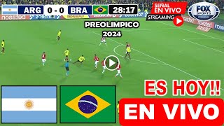 Argentina vs Brasil EN VIVO donde ver y a que hora juega Argentina vs Brasil Preolímpico 2024 sub 23