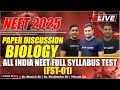 NEET 2025 | BIOLOGY PAPER DISCUSSION | All India FULL Syllabus Test (FST-01) | NEW LIGHT NEET