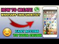 How to create chat shortcut on Whatsapp?