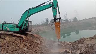 Pultvizor पुलवाइज़र Rock Breaker | KOBELCO SK210 | Primary Breaking | New testing video | #excavator