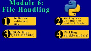 Module 6 of 15 : Python File Handling Masterclass: Text, CSV, JSON & Binary Explained!