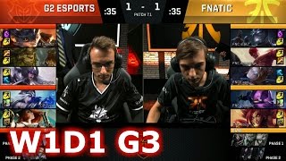 G2 eSports vs Fnatic | Game 3 S7 EU LCS Spring 2017 Week 1 Day 1 | G2 vs FNC G3 W1D1