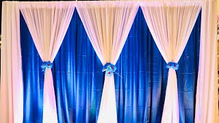 DIY: DOUBLE LAYER BACKDROP TUTORIAL| WEDDING BACKDROP DESIGN | STAGE BACKDROP DECORATIONS