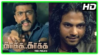Kaaka Kaaka movie scenes | Jeevan escapes from Suriya | Jyothika | Daniel Balaji