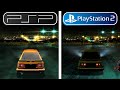 The Fast and the Furious (2006) PSP vs PS2 | Graphics Comparison