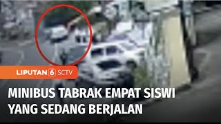 Empat Siswa Terpental usai Ditabrak Minibus yang Melaju Kencang di Semarang | Liputan 6