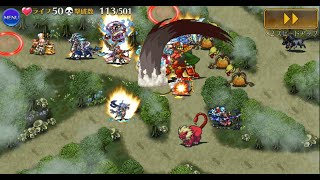 千年戦争アイギス 荒ぶる魔獣の森 神級EX 501 放置