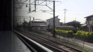 JR長崎本線 車窓 新鳥栖駅～佐賀駅（783系外扇形特急みどり・ハウステンボス）130km/h運転！