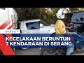 Truk Tabrak 6 Kendaraan di Jalan Raya Palima-Cinangka, Serang