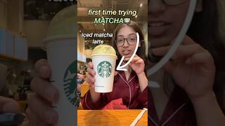 trying *viral* MATCHA first time🍵😳 #trending #shorts