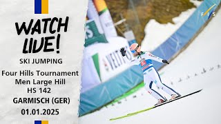 LIVE | Garmisch (GER) - Large Hill Men - Four Hills Tournament | FIS Ski Jumping World Cup 24-25