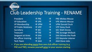 Zoom Renaming Training