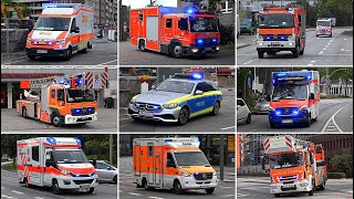 [BLAULICHT HAMBURG] - Einsatzfahrten der Feuerwehr, RD \u0026 Polizei in der Hansestadt 🚒