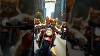 Cat Rides Bike Like a Pro… But the Police Cats Are After Him