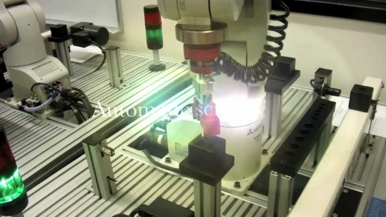 Mitsubishi Rv 2aj Robot Automatic Screwdriver Youtube