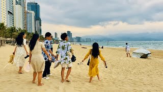 【🇻🇳 4K】Vietnam Walking Tour - Da Nang Beach at Afternoon 🏖