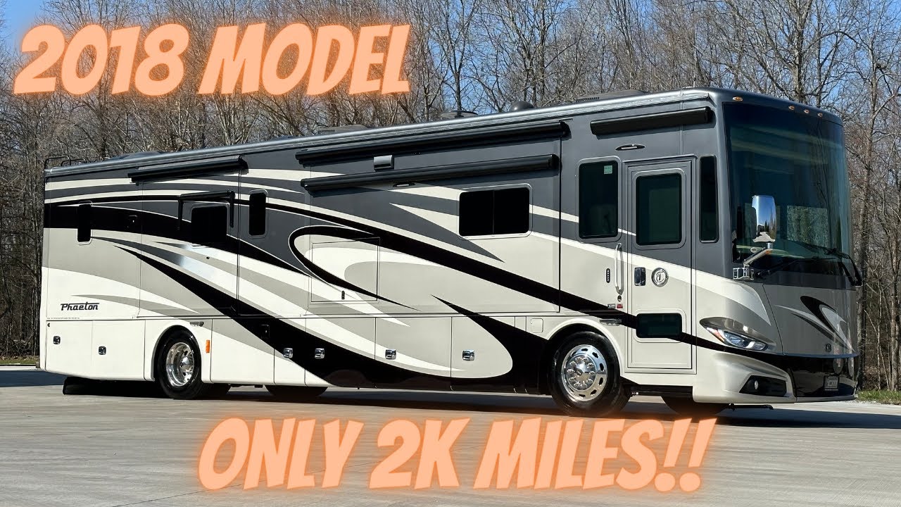 LOW LOW LOW MILES!! 2018 Tiffin Motorhome Phaeton 40QBH - YouTube