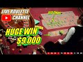 🔴 LIVE ROULETTE |🚨 HUGE WIN 💲9.000 In Real Vegas Casino 🎰 $25 Chips Bets Session ✅ 2024-06-20