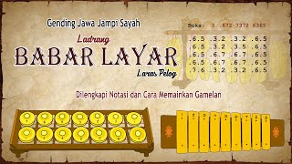 Ladrang BABAR LAYAR dilengkapi notasi dan cara memainkan Gamelan