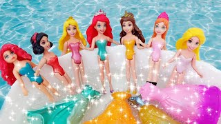 47 Minutes Disney princesses Collection ASMR Satisfying Unboxing | Disney Princss Doll DIY Miniature