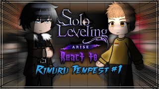 🌟 Solo Leveling Season 2 React to Rimuru Tempest [AU] ✨ | Gacha React 🎥 | Part 1/??