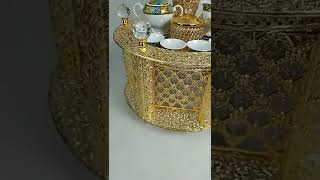 Trial Ethiopian Metal Coffee Table Tea Tray Habesha Rekebot Ft473 Gold   Buy Coffee \u0026 Tea Sets Rekeb