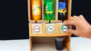 How to make Pepsi 7Up Mirinda Dispenser from Cardboard at Home